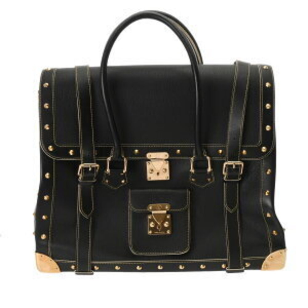 Louis Vuitton Suhali Extravaganto Noir Black Leather Boston Bag